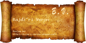 Bajári Veron névjegykártya
